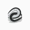 Effy Jewelry 14K White Gold Black and White Diamond Swirl Ring | Rings