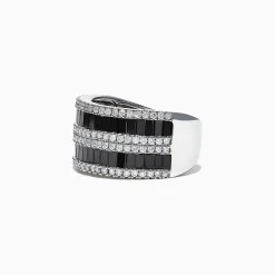Effy Jewelry 14K White Gold Black and White Diamond Ring, 2.48 TCW | Rings