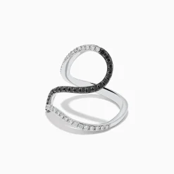 Effy Jewelry 14K White Gold Black and White Diamond Fashion Ring | Rings