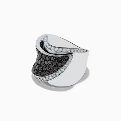 Effy Jewelry 14K White Gold Black and White Diamond Ring | Rings