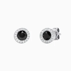 Effy Jewelry 14K White Gold Black and White Diamond Stud Earrings, 0.91 TCW | Earrings