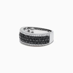 Effy Jewelry 14K White Gold Black and White Diamond Ring, 1.28 TCW | Rings