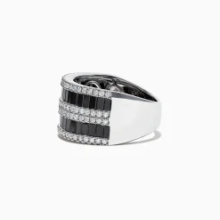 Effy Jewelry 14K White Gold Black and White Diamond Ring, 2.48 TCW | Rings