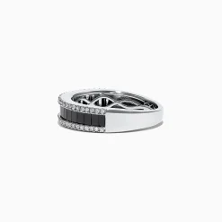 Effy Jewelry 14K White Gold Black and White Diamond Band Ring, 1.06 TCW | Rings
