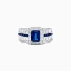 Effy Jewelry 18K White Gold Blue Sapphire and Diamond Ring | Rings