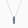 Effy Jewelry 14K White Gold Blue Sapphire and Diamond Pendant, 1.20 TCW | Necklaces & Pendants
