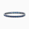 Effy Jewelry 14K White Gold Blue Sapphire and Diamond Bracelet, 9.16 TCW | Bracelets