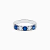 Effy Jewelry 14K White Gold Blue Sapphire and Diamond Ring, 1.14 TCW | Rings