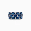 BH Multi 14K White Gold Blue Sapphire and Diamond Ring | Rings