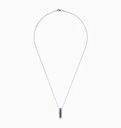 Effy Jewelry 14K White Gold Blue Sapphire and Diamond Pendant, 1.20 TCW | Necklaces & Pendants