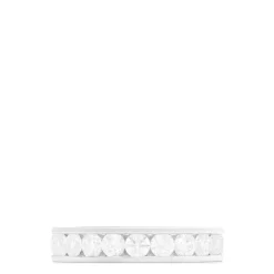 Louis Creations 14K White Gold Channel Set Diamond Eternity Band, 2.00 TCW | Rings