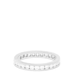 Louis Creations 14K White Gold Channel Set Diamond Eternity Band, 1.00 TCW | Rings