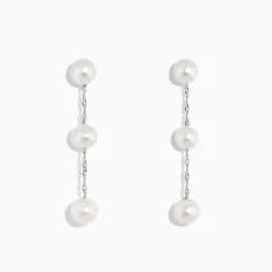 BH Multi 14K White Gold Cultured Fresh Water Pearl Drop Earrings | Earrings