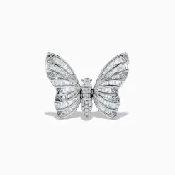 Effy Jewelry 14K White Gold Diamond Butterfly Ring | Rings