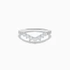 Effy Jewelry 14K White Gold Diamond Contoured Stacking Band 0.49 TCW | Rings