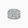 Effy Jewelry 14K White Gold Diamond Dome Band | Rings