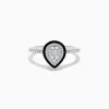 Effy Jewelry 14K White Gold Diamond Enamel Ring | Rings