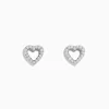 Effy Jewelry 18K White Gold Diamond Heart Stud Earrings | Earrings