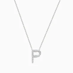 Effy Jewelry 14K White Gold Diamond Initial "P" Pendant | Necklaces & Pendants