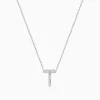 Effy Jewelry 14K White Gold Diamond Initial "T" Pendant | Necklaces & Pendants