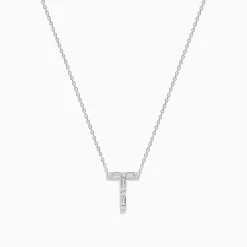 Effy Jewelry 14K White Gold Diamond Initial "T" Pendant | Necklaces & Pendants