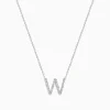 Effy Jewelry 14K White Gold Diamond Initial "W" Pendant | Necklaces & Pendants