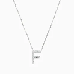 Effy Jewelry 14K White Gold Diamond Initial "F" Pendant | Necklaces & Pendants