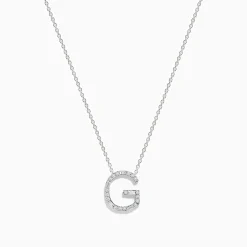 Effy Jewelry 14K White Gold Diamond Initial "G" Pendant | Necklaces & Pendants