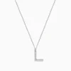 Effy Jewelry 14K White Gold Diamond Initial "L" Pendant | Necklaces & Pendants