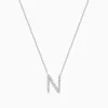 Effy Jewelry 14K White Gold Diamond Initial "N" Pendant | Necklaces & Pendants