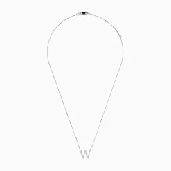 Effy Jewelry 14K White Gold Diamond Initial "W" Pendant | Necklaces & Pendants
