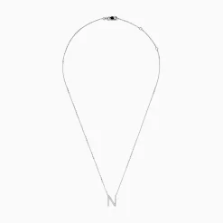 Effy Jewelry 14K White Gold Diamond Initial "N" Pendant | Necklaces & Pendants