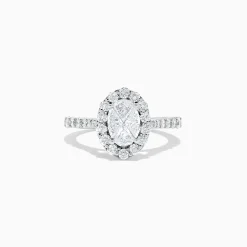 GSJ 14K White Gold Diamond Ring and Matching Band Set, 2.00 TCW | Rings