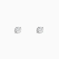 Effy Jewelry 14K White Gold Diamond Solitaire Stud Earrings, 1.0 TCW | Earrings