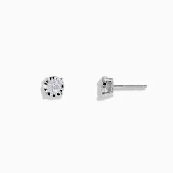 Effy Jewelry 14K White Gold Diamond Solitaire Stud Earrings 0.59 TCW | Earrings