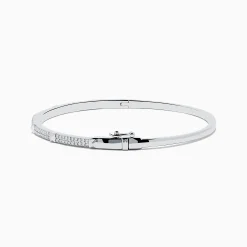 Effy Jewelry 14K White Gold Diamond Spike Bangle | Bracelets