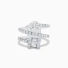 Effy Jewelry 14K White Gold Diamond Spiral Ring | Rings