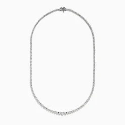 BH Multi 14K White Gold Diamond Tennis Necklace 2.94 TCW | Necklaces & Pendants