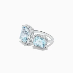 Effy Jewelry 14K White Gold Double Aquamarine Ring | Rings