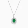 Effy Jewelry 14K White Gold Emerald and Diamond Pendant | Necklaces & Pendants