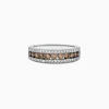 Effy Jewelry 14K White Gold Espresso and White Diamond Ring, 0.89 TCW | Rings