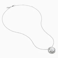 Effy Jewelry 14K White Gold Fresh Water Pearl and Diamond Pendant | Necklaces & Pendants