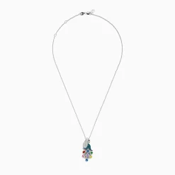 Effy Jewelry 14K White Gold Multi Color Diamond and Sapphire Peacock Pendant | Necklaces & Pendants