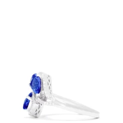 Effy Jewelry 14K White Gold Pear Cut Tanzanite and Diamond Ring, 0.74 TCW | Rings