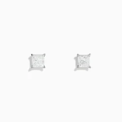 Effy Jewelry 14K White Gold Princess Cut Diamond Solitaire Stud Earrings, 0.98 TCW | Earrings