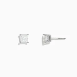 Effy Jewelry 14K White Gold Princess Cut Diamond Solitaire Stud Earrings, 0.98 TCW | Earrings