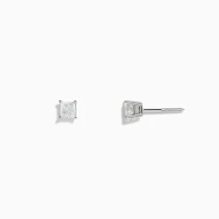 Effy Jewelry 14K White Gold Princess Cut Diamond Solitaire Stud Earrings, 0.49 TCW | Earrings