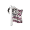 Effy Jewelry 14K White Gold Ruby, Sapphire and Diamond US Flag Pin, 1.12 TCW | Accessories