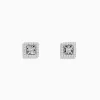 Effy Jewelry 14K White Gold Square Diamond Halo Stud Earrings 0.46 TCW | Earrings