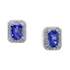 Effy Jewelry 14K White Gold Tanzanite and Diamond Earrings, 1.96 TCW | Earrings